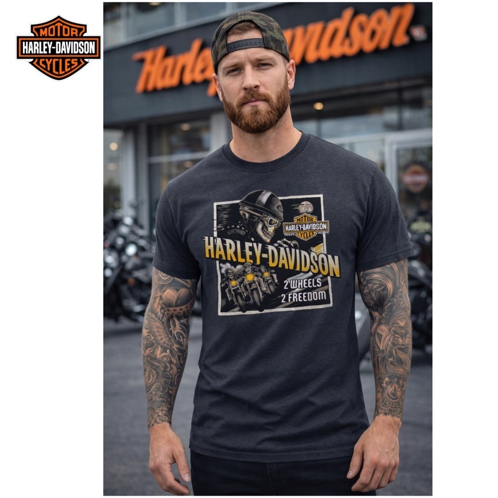 NWOT Harley-Davidson Men's Charcoal Graphic Tee